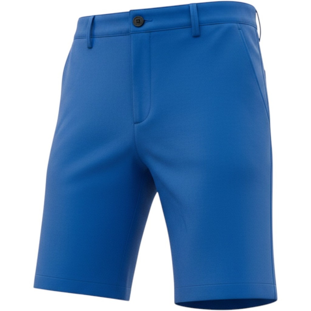 Adidas Mens Golf Shorts Cobalt Blue Performance Flat Front Logo Size 34